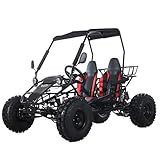 X-PRO Rover 125cc Gas Go Kart with 3-Speed Semi-Automatic Transmission w/Reverse,Big 19'/18' Wheels! (Black)