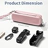 Linpr Étui de Transport pour DJI Osmo Pocket 3, Case de Protection Rigide pour Caméra, Sac de Rangement de Voyage pour Pocket 3 et Accessoires, Sac pour Appareil Photo avec Fermeture éclair (Rose)