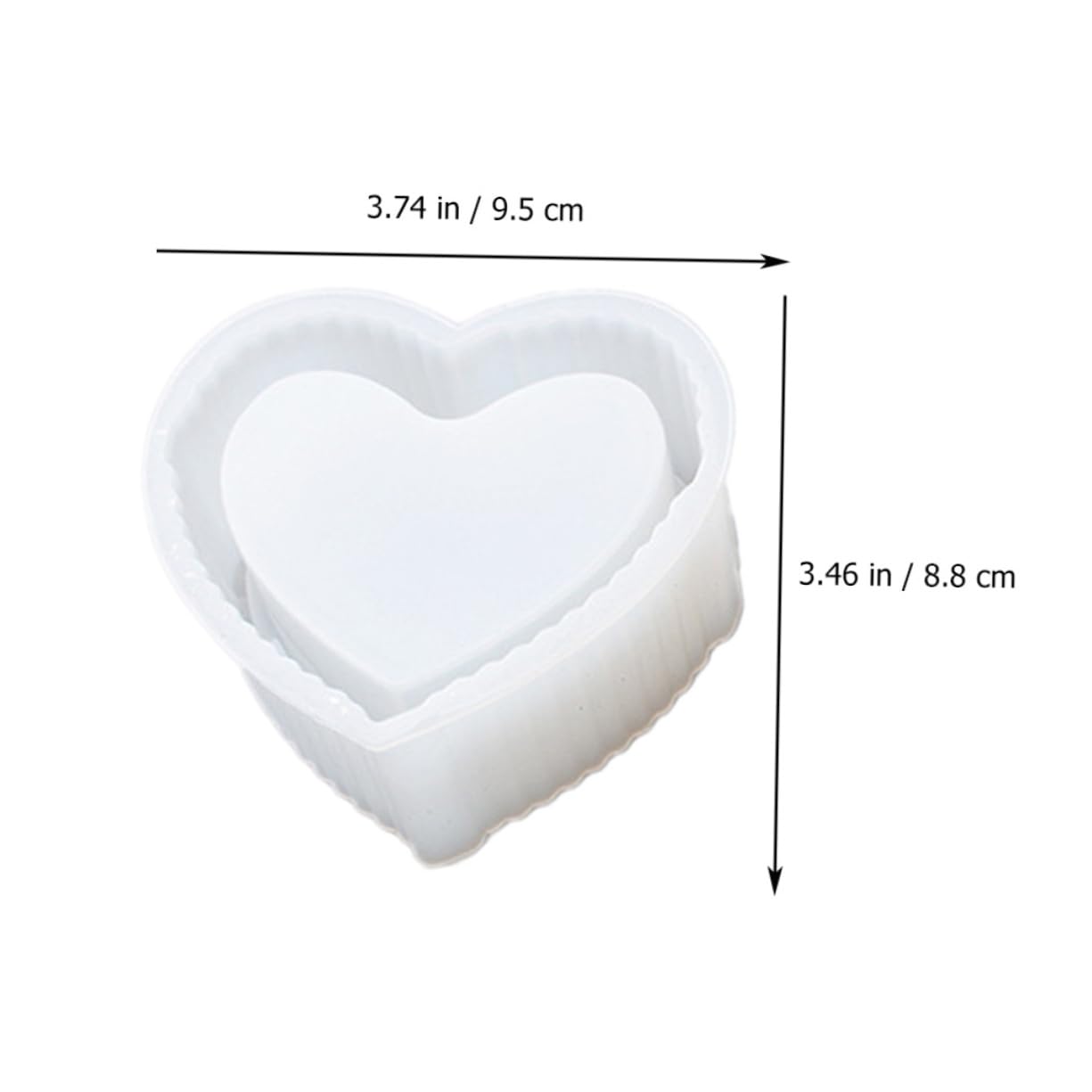 Gadpiparty 3 Set Stampo Silicone Forma Cuore per Epossidica per Creazioni Diy e Decorazioni Facile Riutilizzabile Materiale Silicone con Superficie Liscia