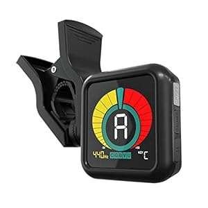 KLIQ UberTuner – Professional Clip-On Tuner for All Instruments (multi-key modes) – with Guitar, Ukulele, Violin, Bass…