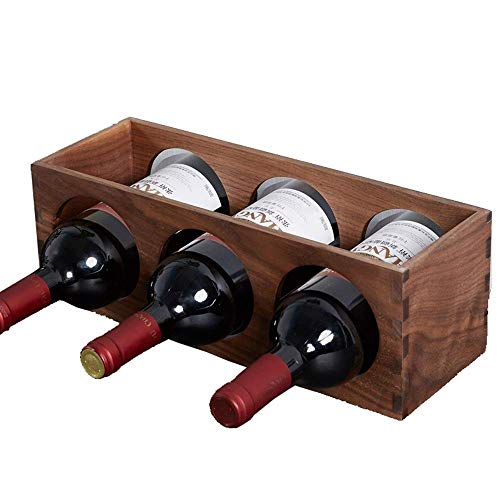 Soporte para botellas de vino de madera 35x12x12 cm miniatura 1