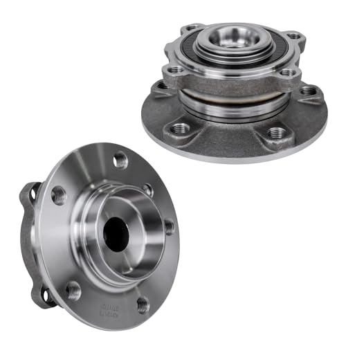 Image of Detroit Axle - Pair Front Wheel Bearing and Hubs Assembly for BMW 745i & 745Li 2002-2005, 750i & 750Li 2006-2008, 760i 2004-2006, 760Li 2003-2008, Alpina B7 2007-2008