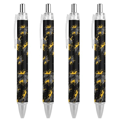 Stylo bille Doberman lot de 4 à pointe fine 0,5 mm