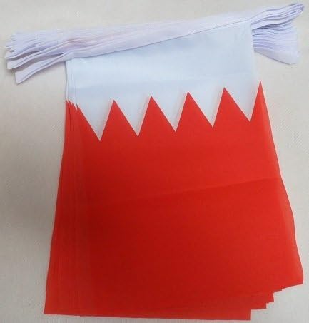 AZ FLAG - Bahrain Bunting Flag - 40 Ft Garland with 20 Bahrain Flags 18'' x 12'' - 100% Polyester String Pennant - 12 meters