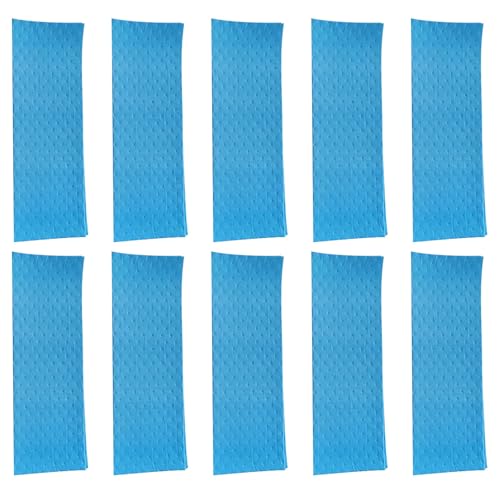 VILLCASE Lot De 10 Filtres De Hotte De Cuisinière Bleu 10cm x 90cm Épais 3mm Papier Filtre Cuisine Cuisine Domestique Et Professionnelle