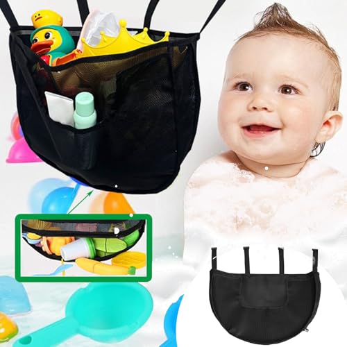Bolsa de malla para juguetes de baño infantil en esquina de pared interior 4
