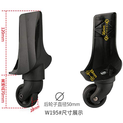 Luggage Wheel,Luggage Suitcase Wheels, 360 Degree Swivel Mute Repair Replacement Luggage Wheel Suitcase Wheels Parts Spinner (W195#) (B Type Set of a Pair)2