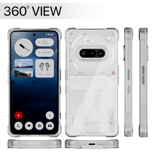 Image of Outlouders Back Cover for Nothing Phone 3a 5G Clear Transparent PC + TPU Bumper Case with Raised Edges for Shockproof Protection(Transparent)