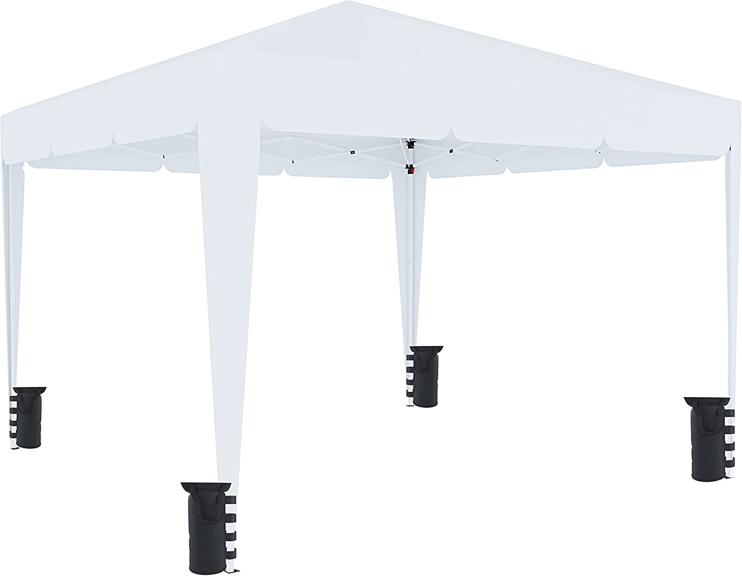 BRICOZONE Gazebo 3 x 3 m Pieghevole Idrorepellente Acciaio Copertura 160 gr/m² Bianco