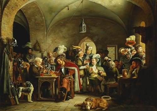 Affiche soldats dans le donjon peinture sur toile 60x90cm pour salon