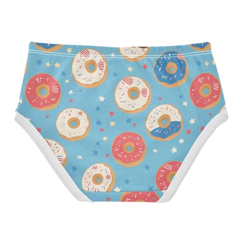 Wusikd Donuts Girls' Underwear Cotton Stars Girls Briefs Soft Toddler Underwear 2T2