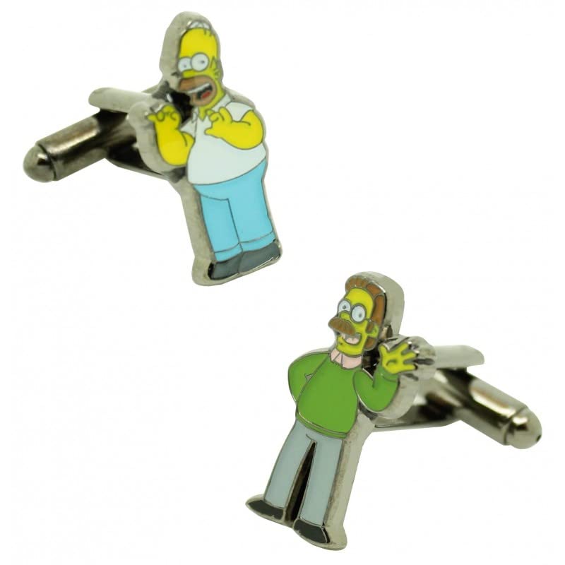 MasGemelos - Homer Simpsons and Ned Flanders Cufflinks