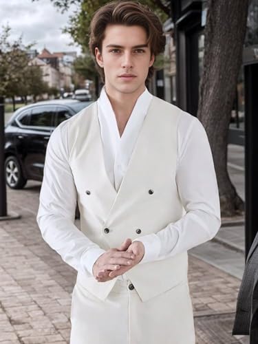 Mens 3 Piece Tuxedo Slim Fit Wedding Suit Set Business Casual Suits Dinner Party Prom Suit for Men4