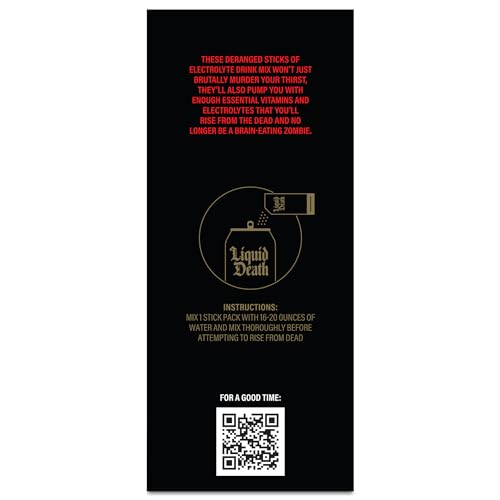 Liquid Death Electrolyte Death Dust - Watermelon Flavored Hydration Powder Packets - Convicted Melon - 12-Stick Pack - Electrolyte Replacement