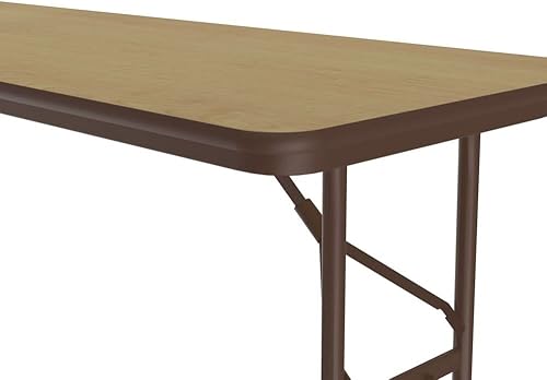 Miniatura 50 de Correll - Mesa plegable de altura ajustable y resistente, parte superior laminada de alta presión, fabricada en Estados Unidos, delantal de acero