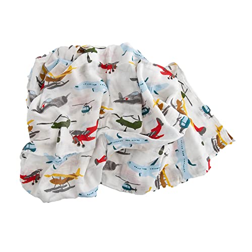Image of Little Unicorn Air Show Cotton Muslin Swaddle Blanket Set | Set of 2 | 100% Cotton | Super Soft | Newborns and Infants | Large 47 x 47 | Machine Washable
