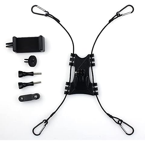 Houdian Action Camera Chain Link Fence Mount 3 in 1 Universal for Action Camera/GoPro/Smartphone, Ideal Backstop Camera Mount for Softball, Baseball, Football Games Recording Cover