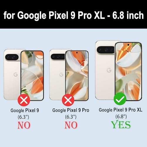 DKDKSIP for Google Pixel 9 Pro XL Wallet Case for Women, Pixel 9 Pro XL 5G Case with RFID Blocking Card Holder, Leather Zipper Wallet Detachable Magnetic Phone Case with Crossbody Strap, Purple - image 2