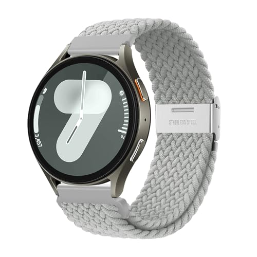 Image of XMUXI 20mm Braided Watch Straps Compatible with Samsung Galaxy Watch 6 Classic Strap 43mm 47mm /Galaxy Watch 7 6 5 4 Nylon Solo Loop Replacement Watch Band for Amazfit GTS 4 (No Watch)
