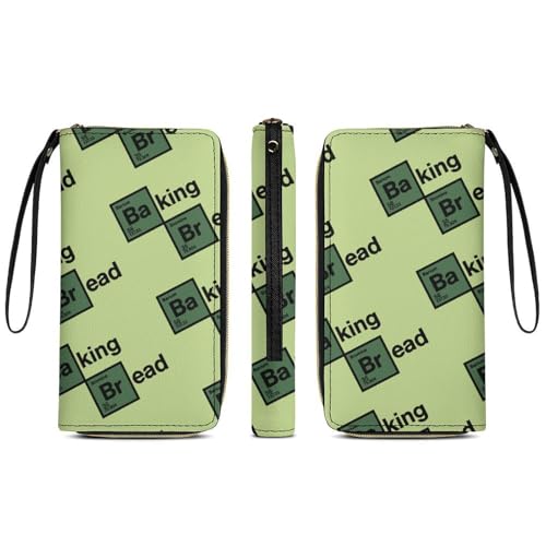 Baking Bread Chemicals Portable Long Wallet for Women Men Zipped Travel Purse Credit Card Holder Coin Pouch3