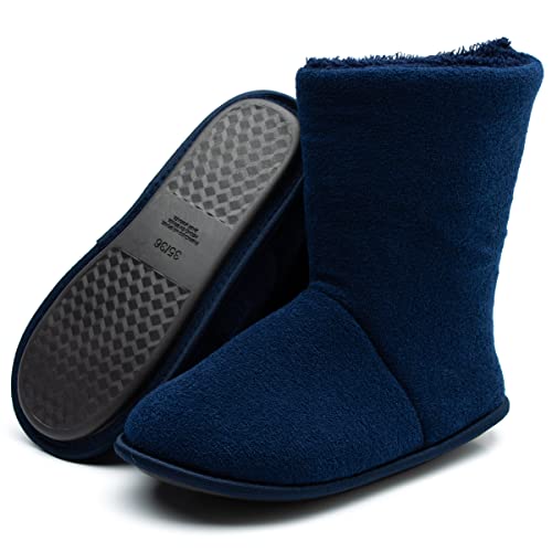 Pantufa Bota Polar Ante Derrapante Super Quentinha Disponível do 27 até 46 (37/38, Azul Marinho)