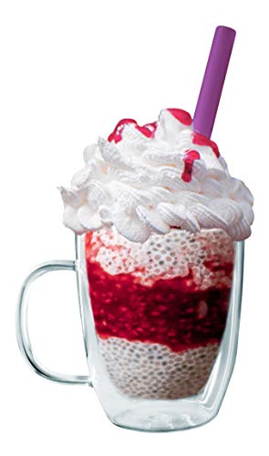 Nerthus FIH 660 350 ml Double Wall Cup with Handle, Glass, Transparent, 8,7 x 8,7 x 10,5 cm