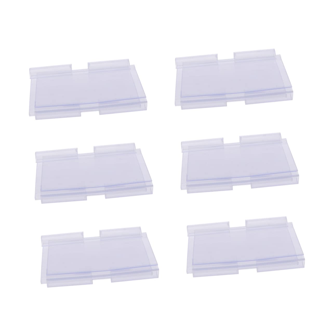 OHPHCALL 50pcs Supermarket Tags Plastic Holders Hanging Clips 40x60mm Retail Store Display Tags
