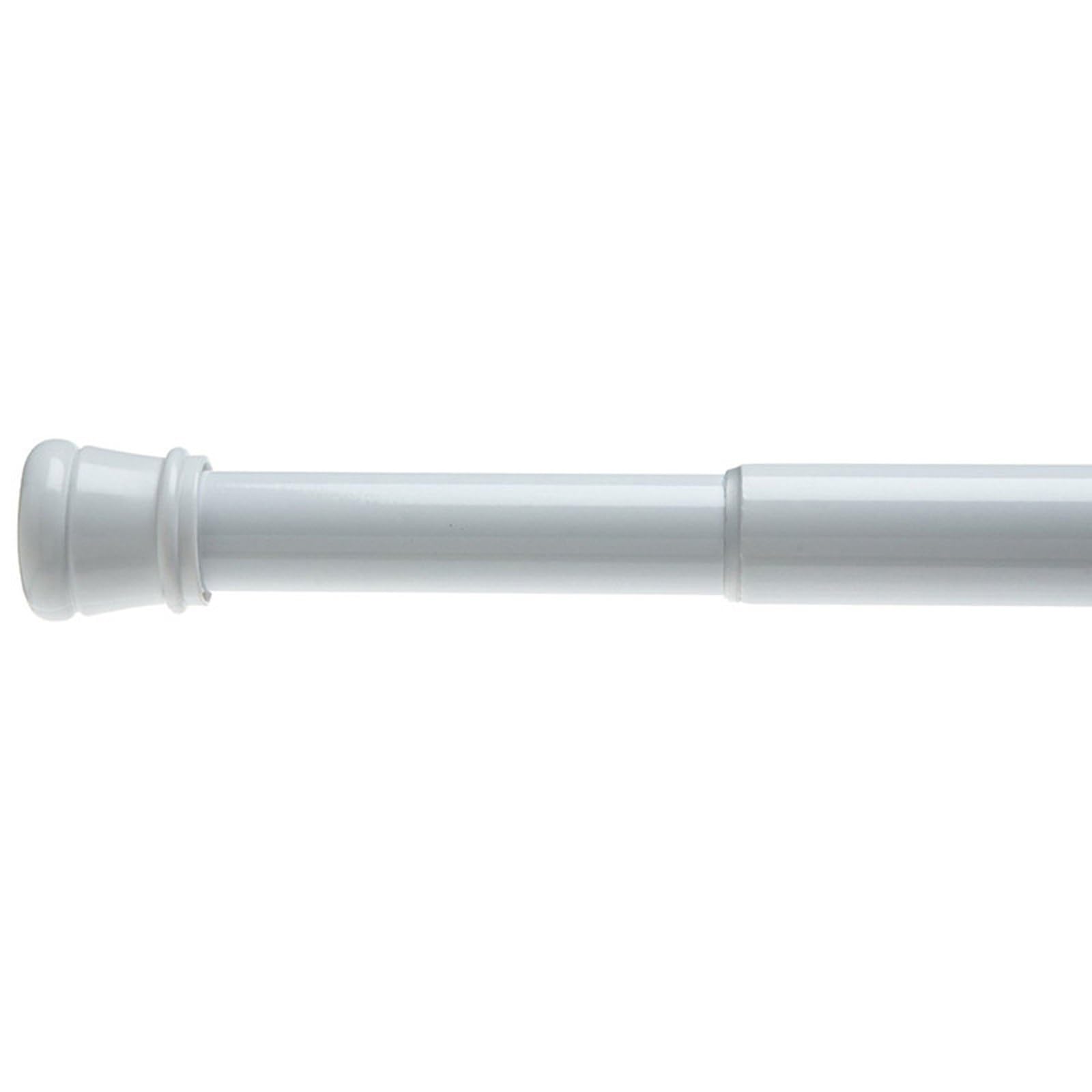 Shower Curtain Rod, Rustproof Stainless Steel Tension Curtain Rod No Drilling, 24-102in, Smooth Glide for Bedroom Kitchen Bathroom(White,90-160cm/35-63in)