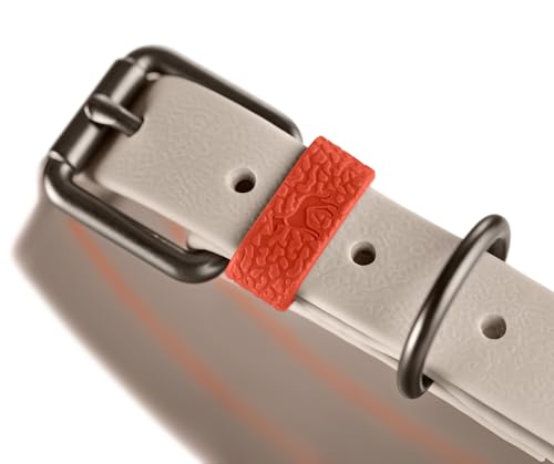 HUNTER Hundehalsband Havanna, Farbe: Greige, Strukturgewebe mit Kunststoffummantelung, breit, komfortabel, langlebig, reißfest, witterungsbeständig, pflegeleicht, Gunmetal-Look, Größe: 50