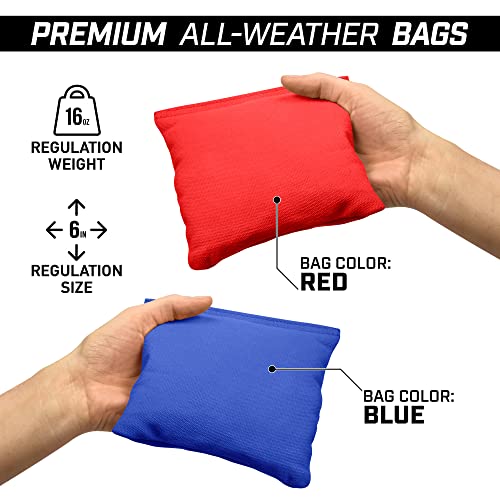 GoSports Solid Wood Premium Cornhole Set - Choose Between 4 Feet x 2 Feet or 3 Feet x 2 Feet Game Boards, Includes Set of 8 Corn Hole Toss Bags - Image 6