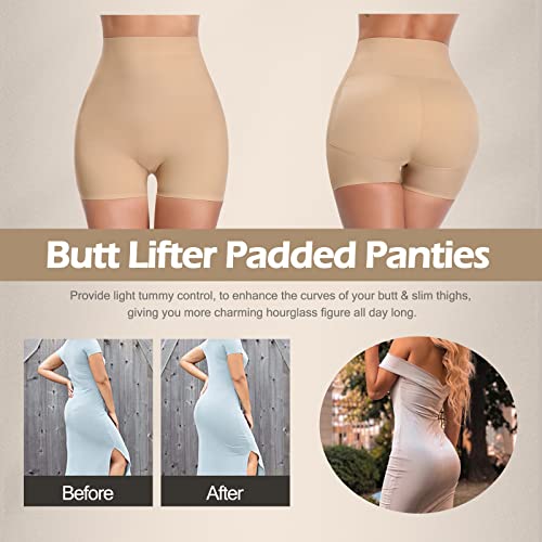 Image of JOYSHAPER Womens Padded Underwear Butt Lifter Panties Shapewear Tummy Control High Waist Hip Pads Enhancer Shorts