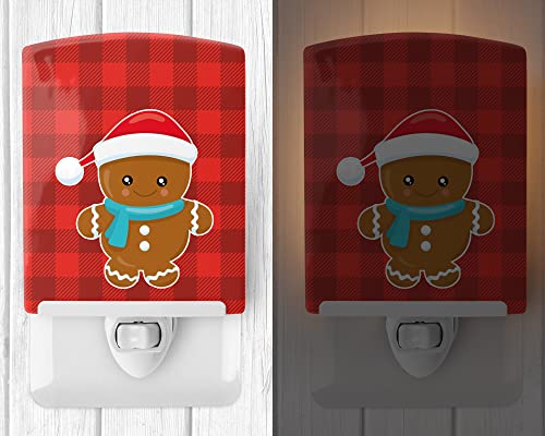 Lámpara de noche cerámica con gorro de Santa y luz miniatura 2
