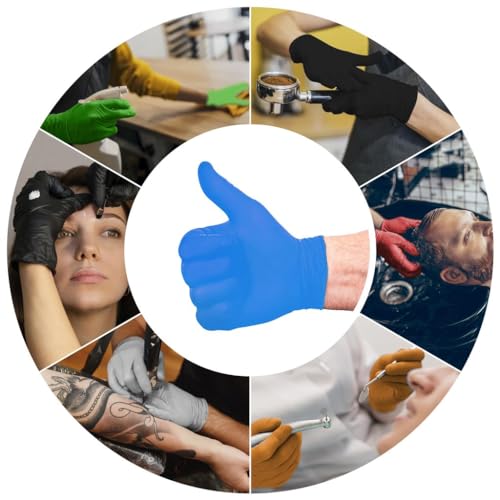 Image of L3 Level 3 Nitrile Gloves - Professional Heavy Duty Disposable Gloves - Latex Free - Fits Snug - Box of 100