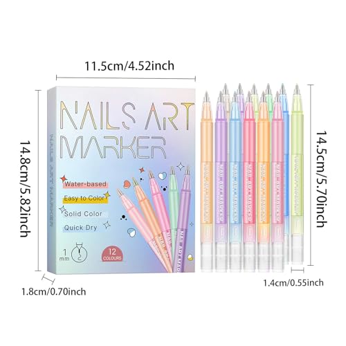 Marqueurs pour vernis à ongles séchage rapide imperméables pour stopper les ratés de lignes fines - 6