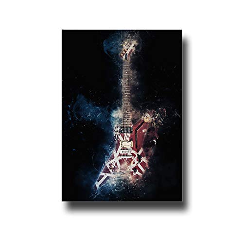 Snadkil Eddie Van Halen guitarra moderna tema de salón vertical arte posters van halen Jump Art posters 61 cm x 91 cm arte sin marco para sala de estar, sin marco