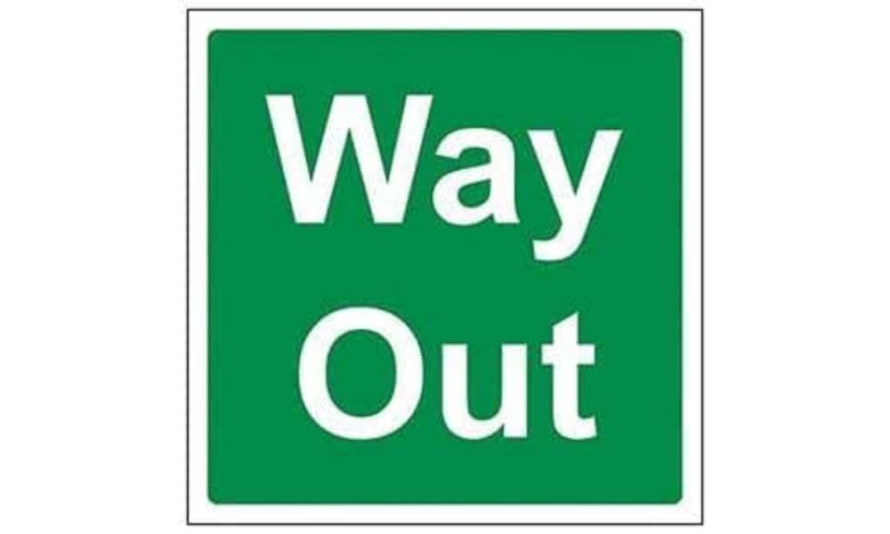 VSafety Schild This Way In, quadratisch, 150 x 150 mm, 1 mm