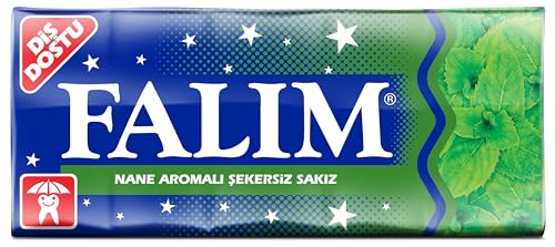 Falim Kaugummi mit Minzaroma ohne Zucker (20 x 5 Stück/140g) Box