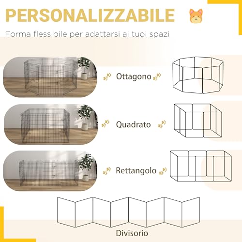 PawHut Recinto per Cani Gatti Cuccioli Roditori