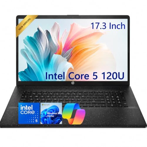 Image of HP 17.3 inch Business Laptop, Intel Core 5 120U (Up to 5.0 GHz, 10-Core), 8GB RAM, 256GB SSD, Wi-Fi 6, Windows 11 with Office 365 for The Web, 2026 Edition, Large Screen