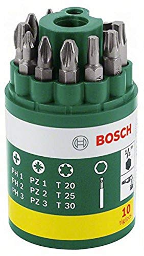 Bosch Accessories 2607019452 PH/PZ/TORX Screwdriver Set (10-Piece)