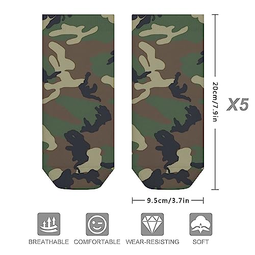 Low Cut Ankle Socks No Show Short Athletic for Men 5 Pairs2