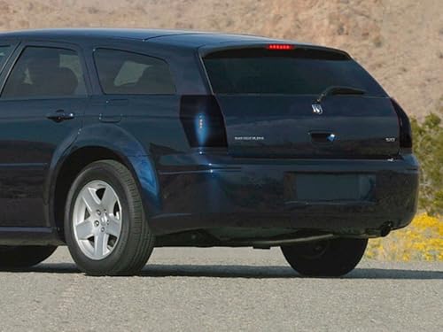 Rvinyl Tail Light Pre Cut Film Tint Cover Kit in Blackout Smoke Compatible with Dodge Magnum 2005-2008 - Adhesive Backs