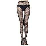 Yourdesignerz Transparente schwarze Damen Netz Strumpfhose mit ausgefallenem Muster und elastischem Bund