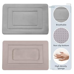   JoicyCo-Dog-Bed-Soft-Dog-Crate-Bed-Pad-Mat-42-in-Non-Slip-Bottom-Washable-Dog-Beds-for-Large-Dogs-Pet-Bed-Mattress-Kennel-Pad-Clay-Gray
