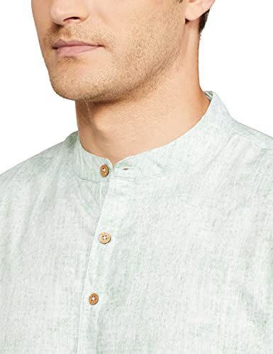 Image of Amazon Brand - Symbol Men Cotton Printed Long Kurta (Regular Fit)
