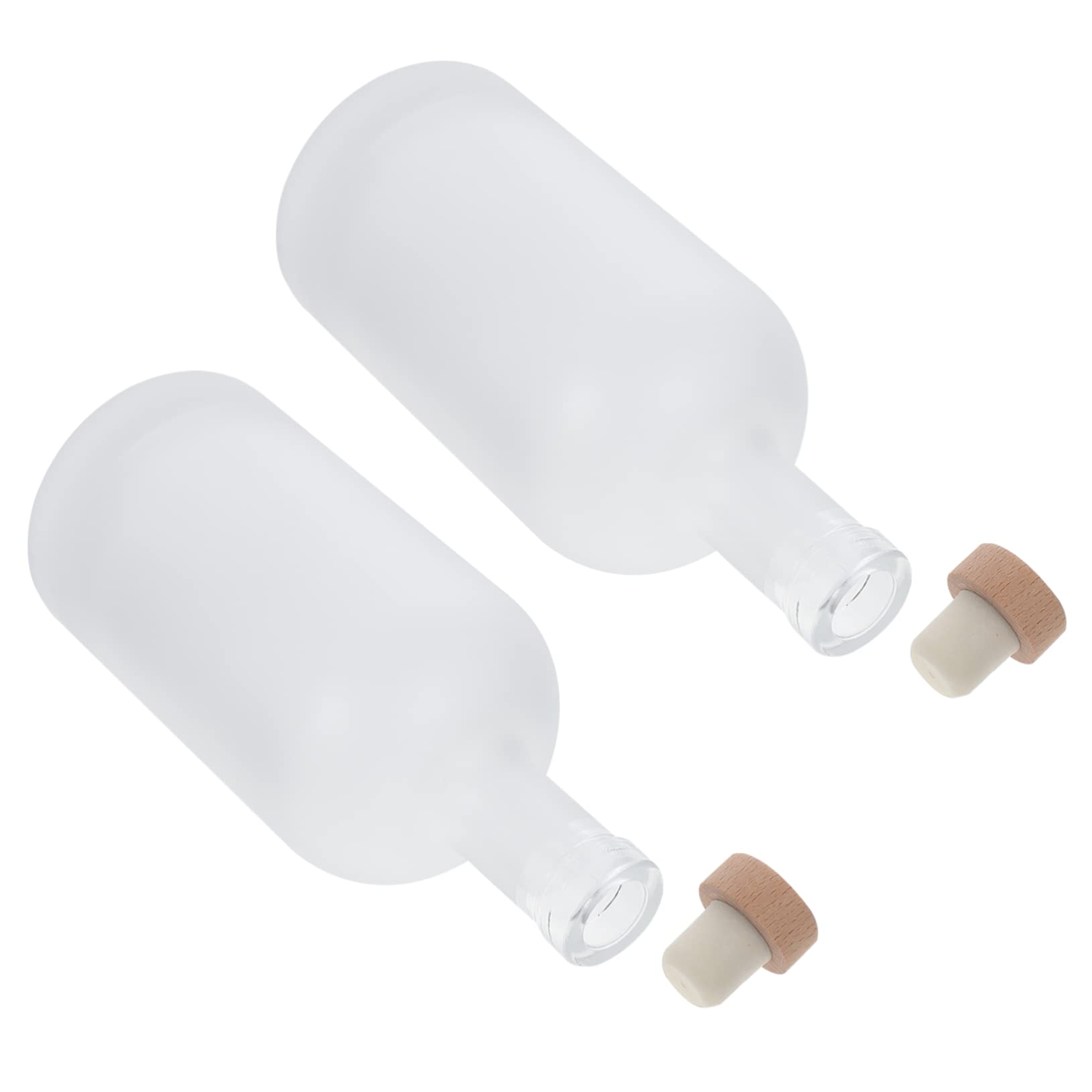NAMOARLY 2pcs Empty Wine Bottle Rum Decanter Reusable Bottles Refillable Wine Bottles Wine Bottle Empty Airtight Coffee Container Sealed DIY Wine Bottle DIY Wine Bottles Crystal Glass White