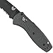 Benchmade - Mini Barrage 585-2 Knife, Drop-Point Blade, Serrated Edge, Coated Finish, Gray Handle