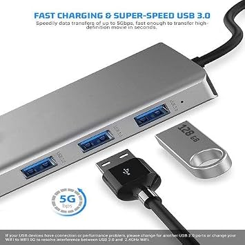 Coverzone 12in1 Dock Station 2 HDMI Compatible 1000 Mbps 4K USB C Adapter USB 3.0 VGA RJ45 Macbook Pro Type C Docking Laptop Floor Making Stations Type-C Adapter ZR610 For Pd