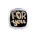 For You Gold Quote Handwrite Mirror Square Portable Hand Pocket Makeup