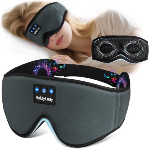 BeMyLady Bluetooth 5.4 Sleep Mask w/ Built-In Headphones & 14H Battery (2 Colors) - image 1